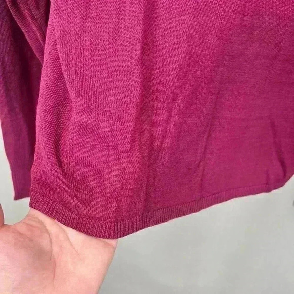 August Silk Knit Sweater Womens Large Cozy Soft Elevated Basic Minimalist Classy - Picture 8 of 9